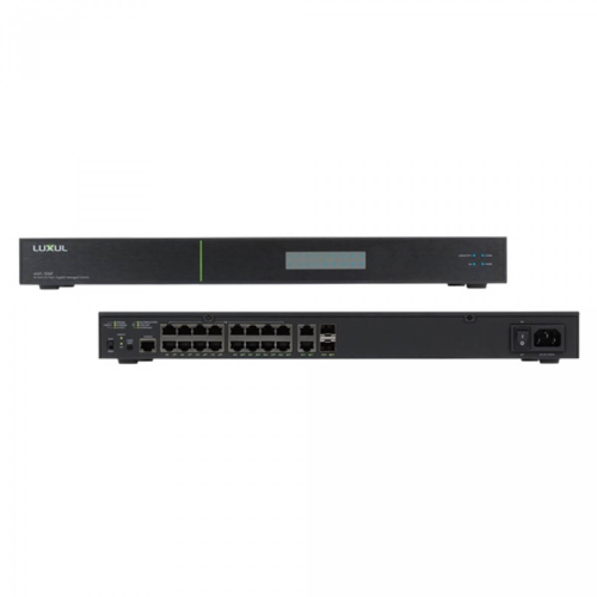 Luxul ams-1816p switch administrado gigabit poe + l2 / l3 de la serie av de 18 puertos